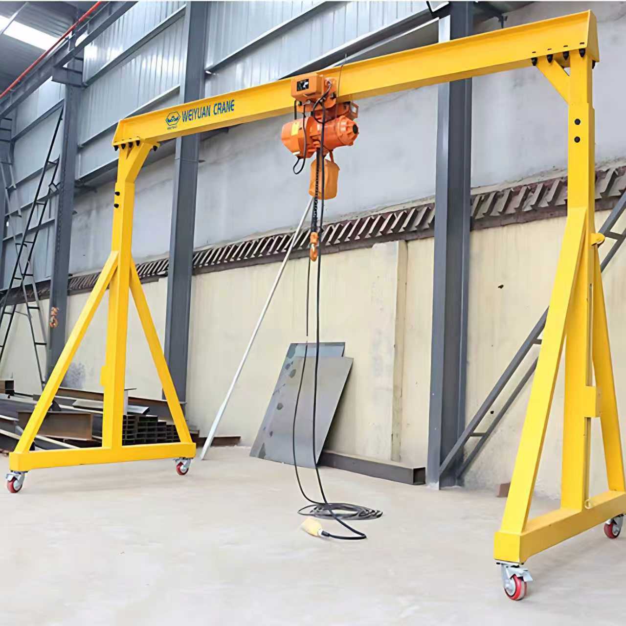 Universal 5 Ton Mobile Gantry Crane with Electric Hoist