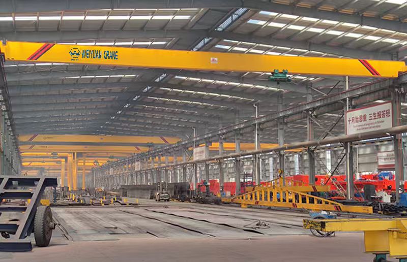Single Girder Single Speed Electric Steel Wire Rope Hoist Bridge Overhead Crane