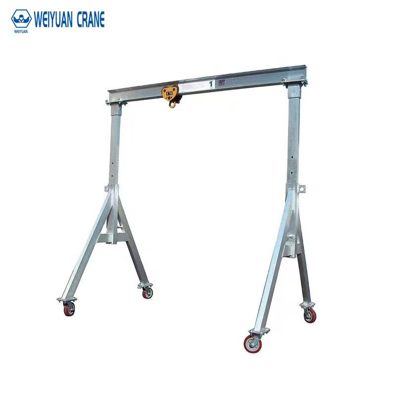 Mini Aluminum Mobile Gantry Crane 1T