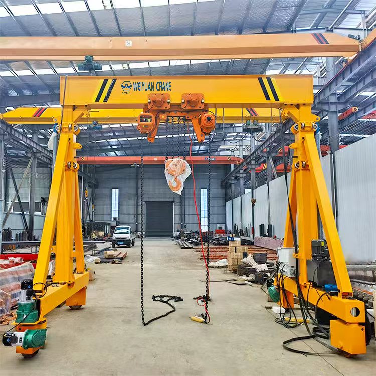 Adjustable Height Span Electric Hoist Type Portable Gantry Crane