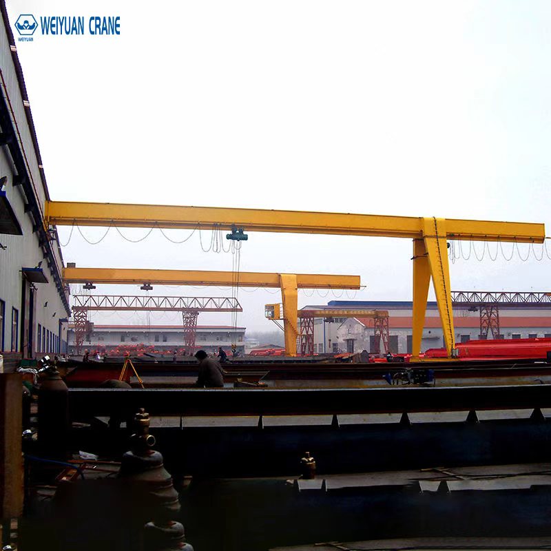 High Technique BMH Model Cabin Control Electric Rail Travelling Single Beam Semi-Gantry Crane