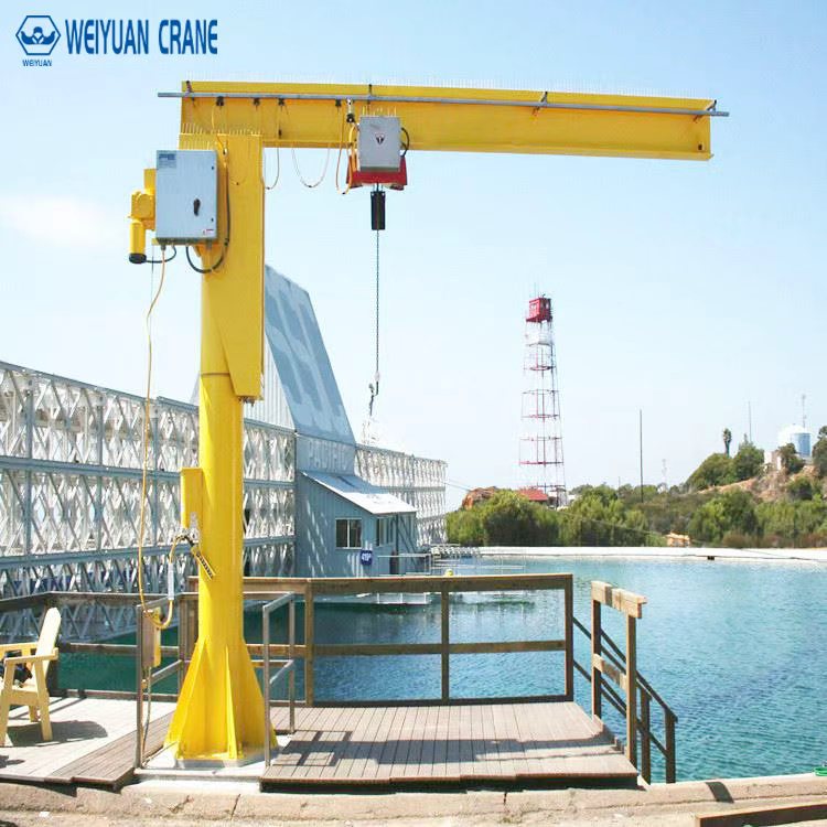 Stationary Column Jib Mini Crane | 360° Slewing, Foundation-Mounted, Customizable