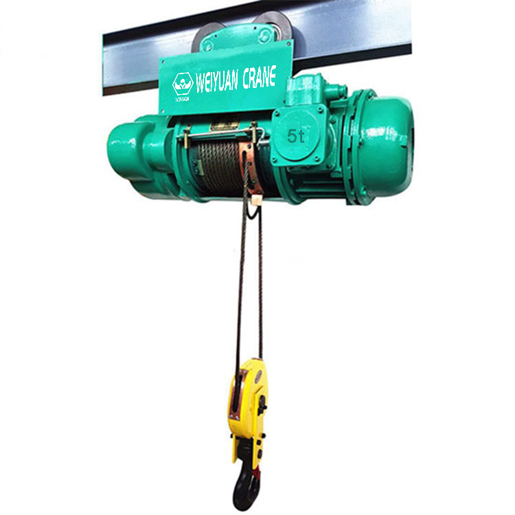 Weiyuan 5-Ton CD/MD Wire Rope Electric Hoist